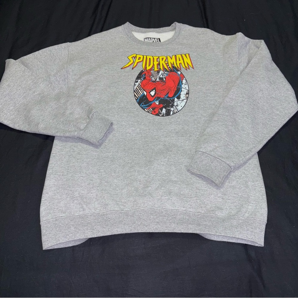Marvel Spiderman 90’s Style Sweatshirt in Gray Size Medium